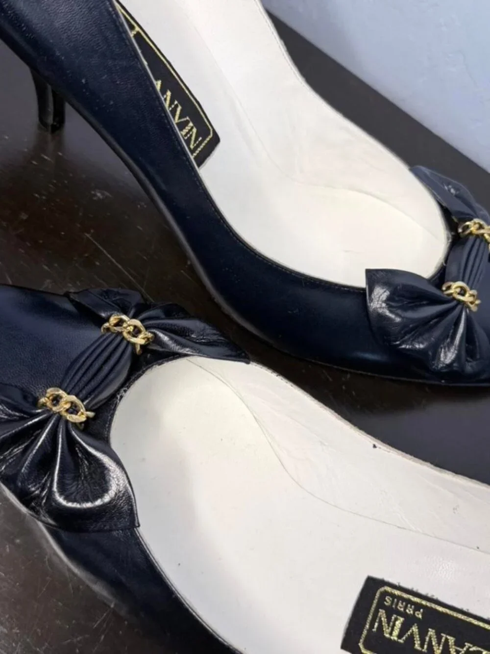 Lanvin Women's Navy and Black Courts